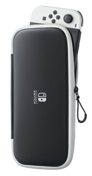 Чехол защитный и протектор экрана для Nintendo Switch OLED Nintendo черный белый полиэстер ударопрочный