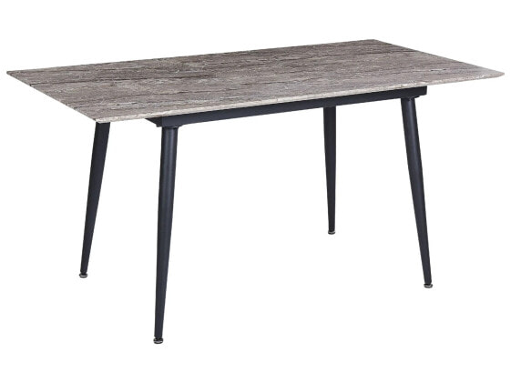 Стол обеденный Beliani EFTALIA "EFTALIA" в стиле гламур, серый 80x120/150x75 см 26 кг 100 кг. Пудровое покрытие, MDF-плита, поверхность из камня.