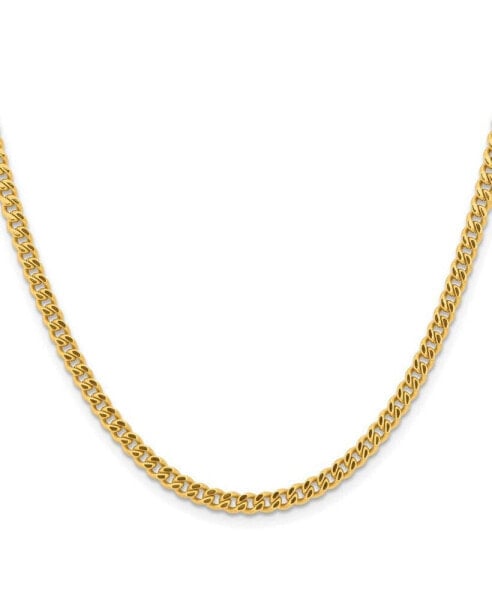 Yellow IP-plated 4mm Curb Chain Necklace