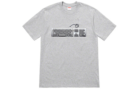 Футболка Supreme SS19 Keyboard Tee HeatherGrey