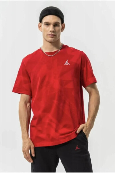 Футболка мужская Nike Jordan Essentials Baskılı Красная из хлопка
