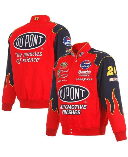 Men's Red Jeff Gordon DuPont Twill Driver Uniform Full-Snap Jacket