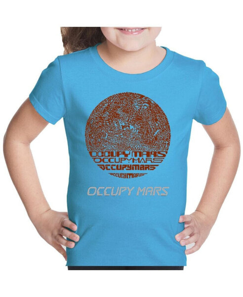 Big Girl's Word Art T-shirt - Occupy Mars