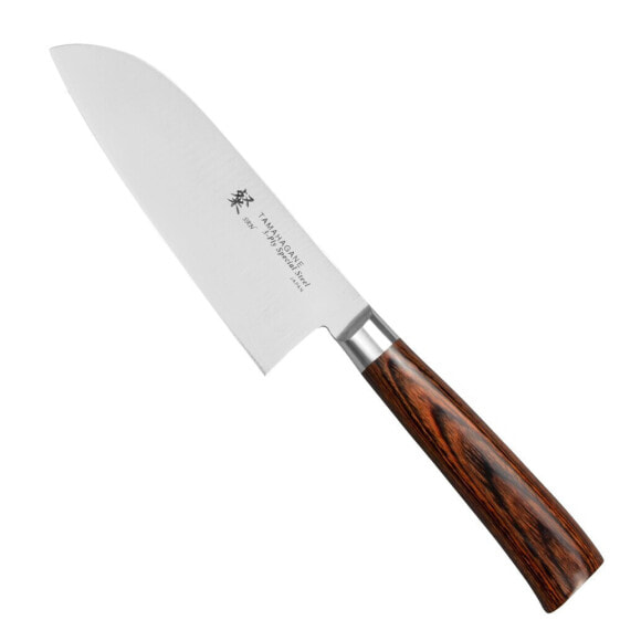 Нож кухонный Santoku Tamahagane SAN Brown VG-5 12 см