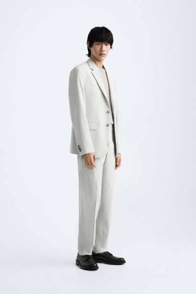 Textured suit trousers