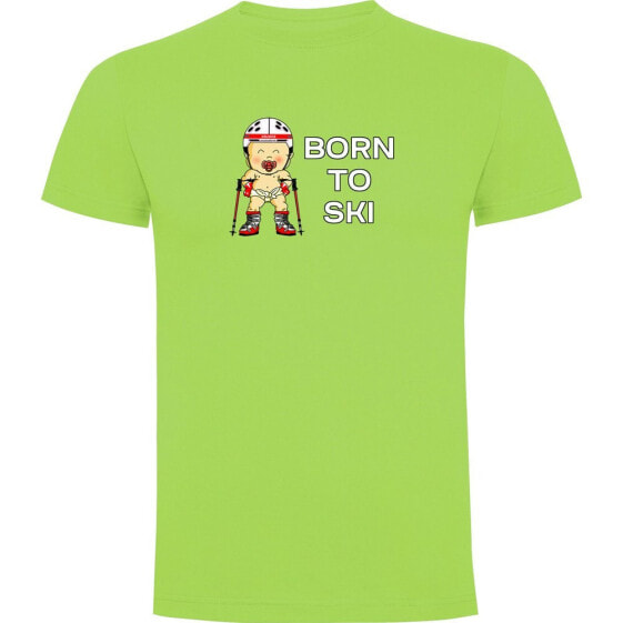 KRUSKIS Born To Ski short sleeve T-shirt