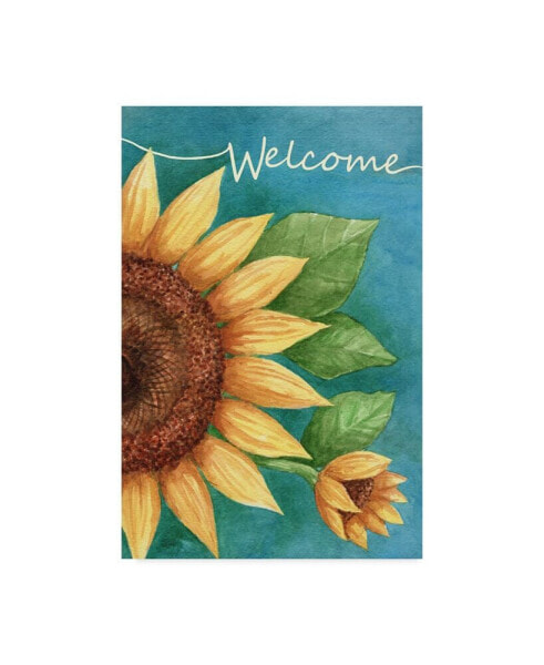 Melinda Hipsher 'Welcome Sunflower' Canvas Art - 16" x 24"