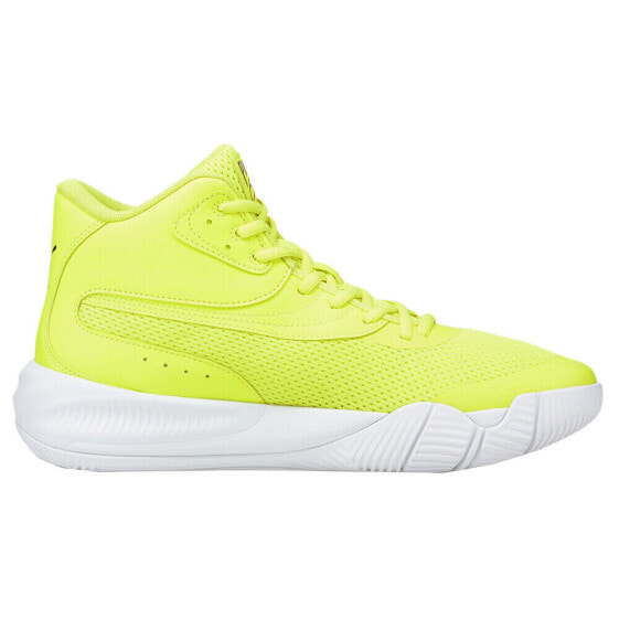 Puma Triple Mid Basketball Mens Yellow Sneakers Athletic Shoes 376451-04