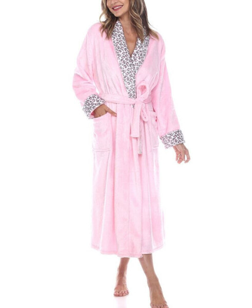 Women's Long Cozy Loungewear Belted Robe