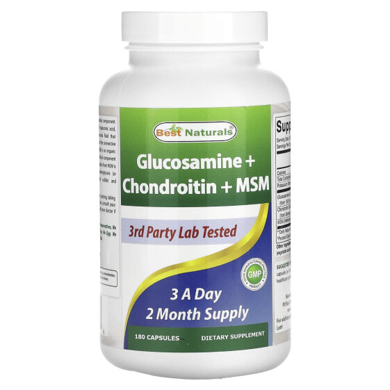 Glucosamine + Chondroitin + MSM, 180 Capsules