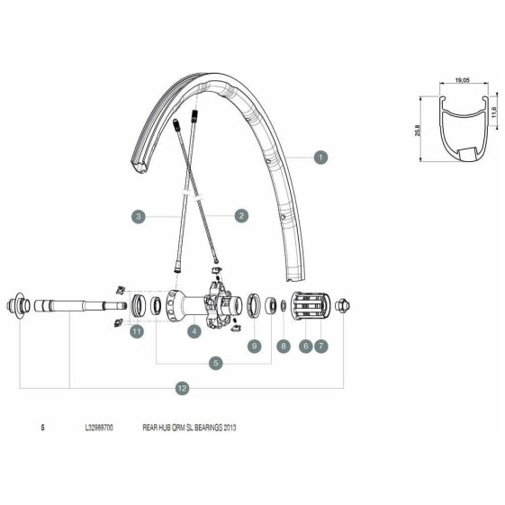 MAVIC Rear Hub 609/6001 Bearing Set