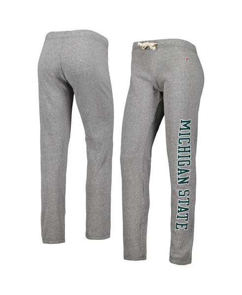 Women's Heather Gray Michigan State Spartans Victory Springs Tri-Blend Jogger Pants