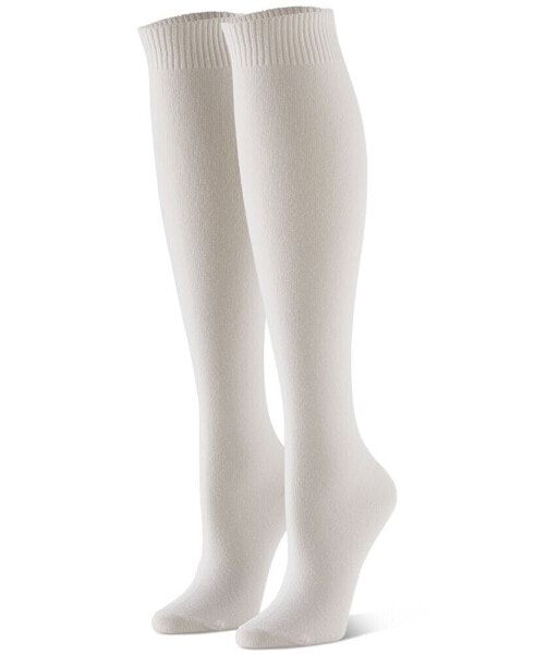 Women's Flat Knit Knee High Socks 3 Pair Pack