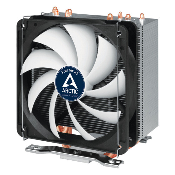 Arctic Freezer 33 - Semi Passive Tower CPU Cooler - Cooling set - 12 cm - 1350 RPM - 0.3 sone - Aluminium - Black - White