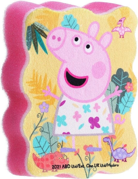 Badeschwamm für Kinder Peppa Pig Peppa im Wald rosa