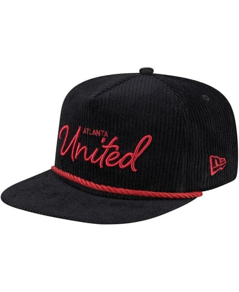 Men's Black Atlanta United FC Corduroy Golfer Adjustable Hat