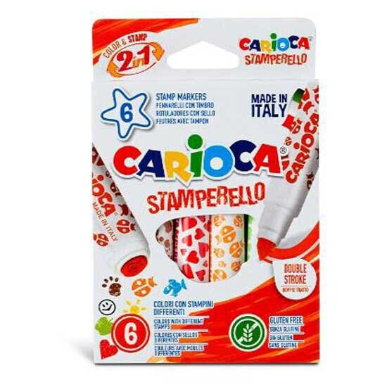 Фломастеры Carioca Stamperello 6 шт.