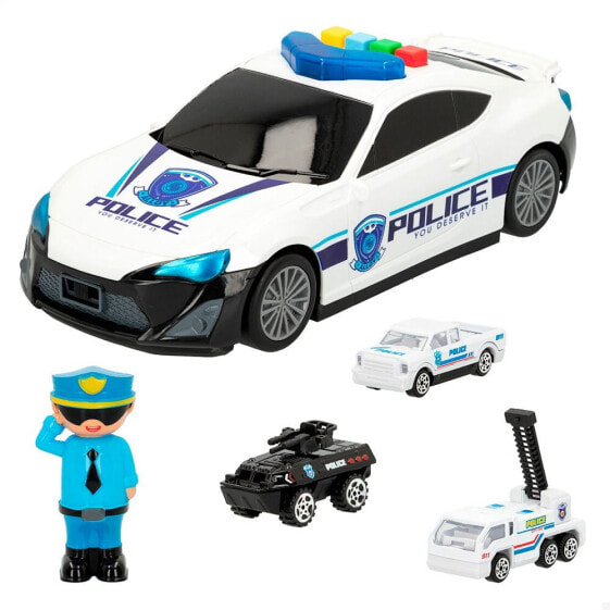 CB TOYS Police Car Transporter Truck With Vehicles And Figure Remote Control