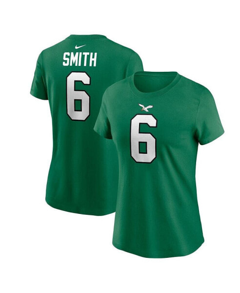 Women's DeVonta Smith Kelly Green Philadelphia Eagles Player Name and Number T-shirt