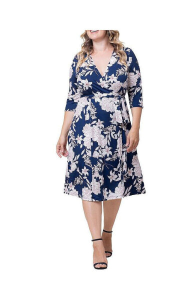 Plus Size Signature Print Wrap Dress