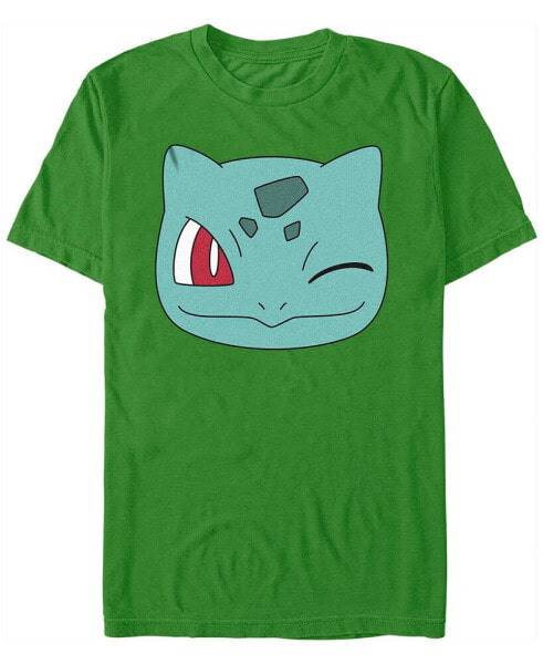 Men's Pokemon Bulbasaur Face Short Sleeve T-shirt