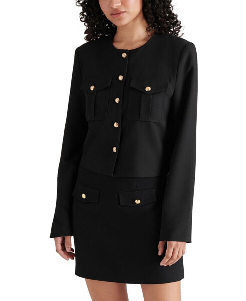 Women's Cosette Collarless Twill Jacket