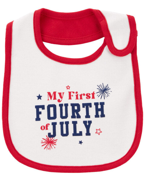 Baby 4th Of July Teething Bib One Size