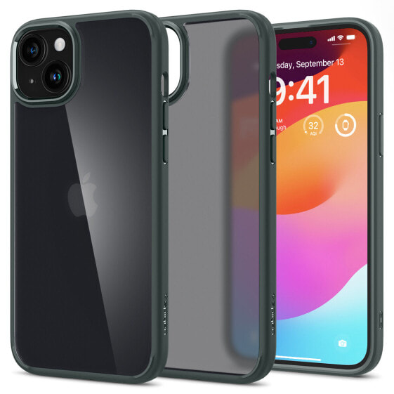 Чехол для iPhone 15 Spigen Ultra Hybrid дарк грин