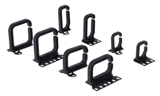 Conteg Plastic cable brackets vertical 80x80 mm - Black - 80 mm - 80 mm