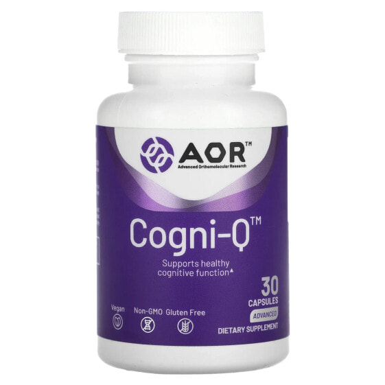 БАД для здоровья Advanced Orthomolecular Research AOR Коэнзим Q10 Cogni-Q, 30 капсул