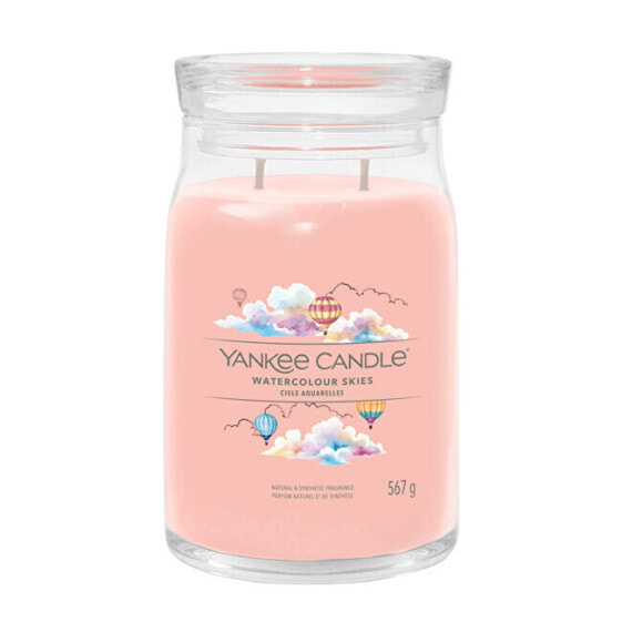 Ароматическая свеча большая стеклянная Watercolor Skies 567 г Yankee Candle