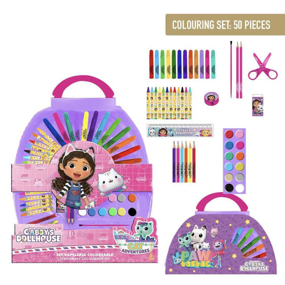 CERDA GROUP Gabby´S Dollhouse Coloreable Stationery Set 50 Pieces