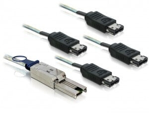 Delock Cable SAS mini 26pin to 4x eSATA (SFF 8088 - 4x eSATA) 1m - 1 m