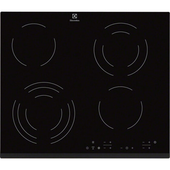 Electrolux EHF6343FOK - Black - Built-in - 60 cm - Ceramic - Glass-ceramic - 4 zone(s)