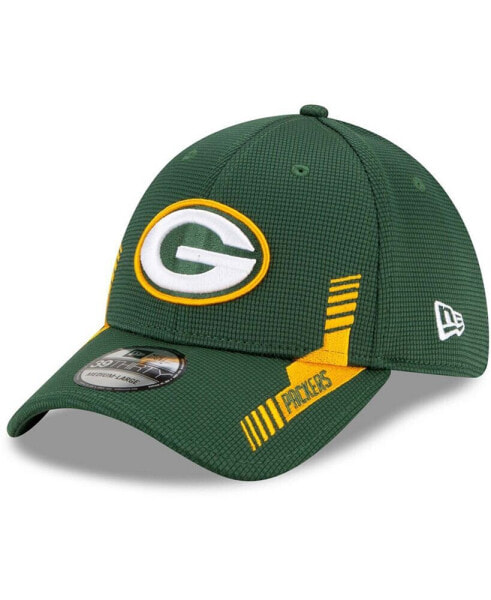 Men's Green Green Bay Packers 2021 NFL Sideline Home 39THIRTY Flex Hat