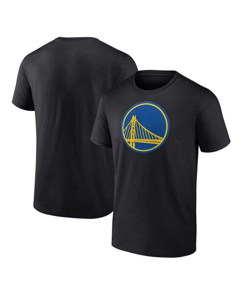 Men's Black Golden State Warriors Primary Logo T-shirt