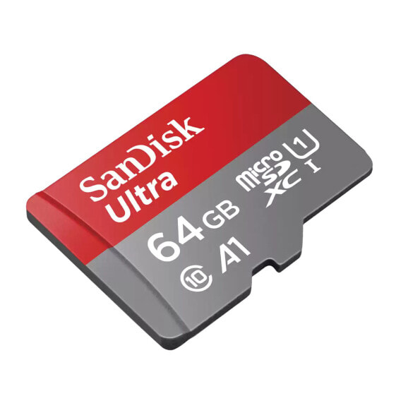 SanDisk Ultra - 64 GB - MicroSDXC - Class 10 - UHS-I - Class 1 (U1) - Magnet proof - Shock resistant - Temperature proof - Waterproof - X-ray proof