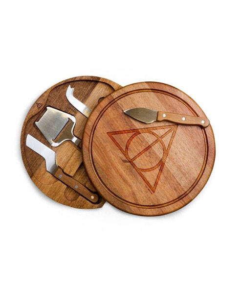 Harry Potter Deathly Hallows Acacia Circo Cheese Cutting Board Tools Set, 5 Piece