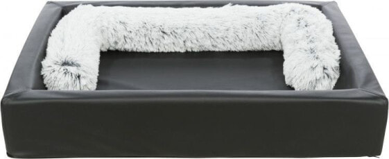 Лежак ортопедический для собак и кошек TRIXIE Remo Vital, прямоугольный, черный, имитация кожи, 90x70 см