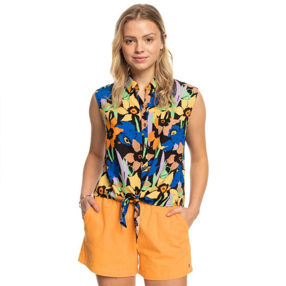 ROXY Tropical View short sleeve v neck T-shirt