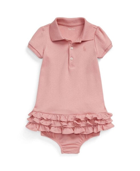 Baby Girls Ruffled Polo Short Sleeves Dress