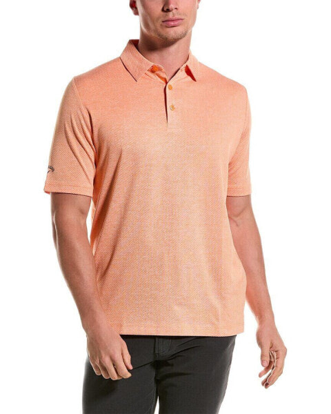Callaway Ventilated Classic Jacquard Polo Shirt Men's Orange Xl