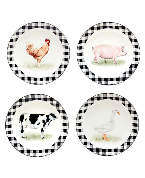 On The Farm Salad Plate, Set of 4