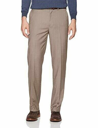 Dockers 265140 Men Stretch Flat Front Straight Fit Pants Khaki Size 32 Inseam