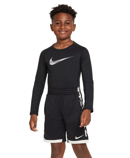 Футболка для малышей Nike Pro Warm с длинным рукавом и принтом логотипа