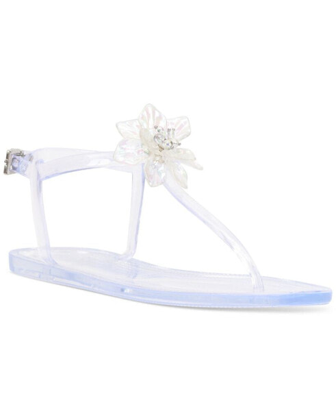 Jelynn Beaded Flower Embellished Thong Sandals