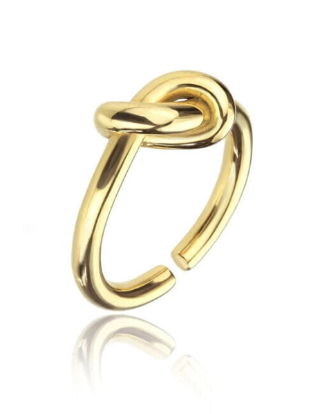 Rylee Gold Ring MCR23003G Gold Plated Knot Ring
