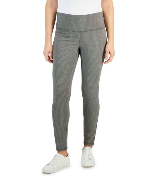 Women's Printed High-Rise Ponté-Knit Pants, Created for Macy's