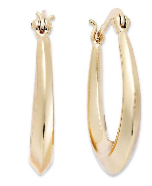 Giani Bernini Small 18k Gold over Sterling Silver Tapered Hoop Earrings, 1"