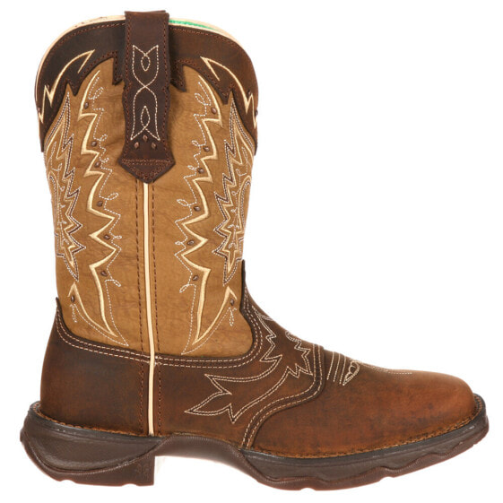 Durango Lady Graphic Square Toe Cowboy Womens Brown Casual Boots RD4424